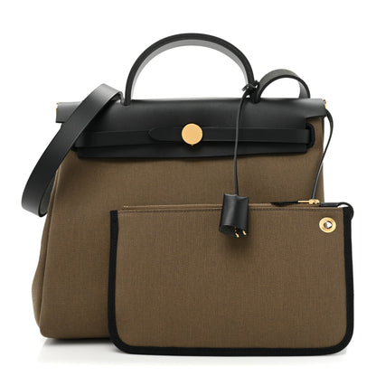 Hermes Toile Militaire Vache Hunter Herbag Zip 31 PM Toundra Black 1 of 11
