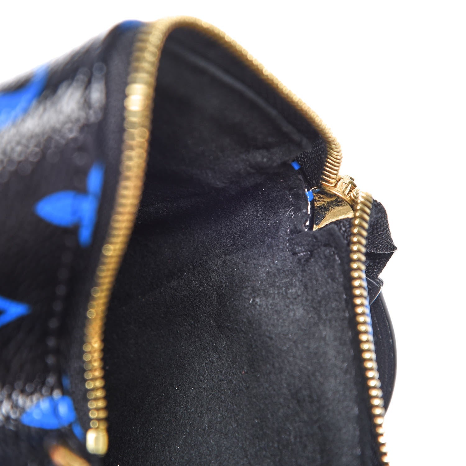 Louis Vuitton Colored Monogram Mini Pochette Accessories Blue Black 7 of 8