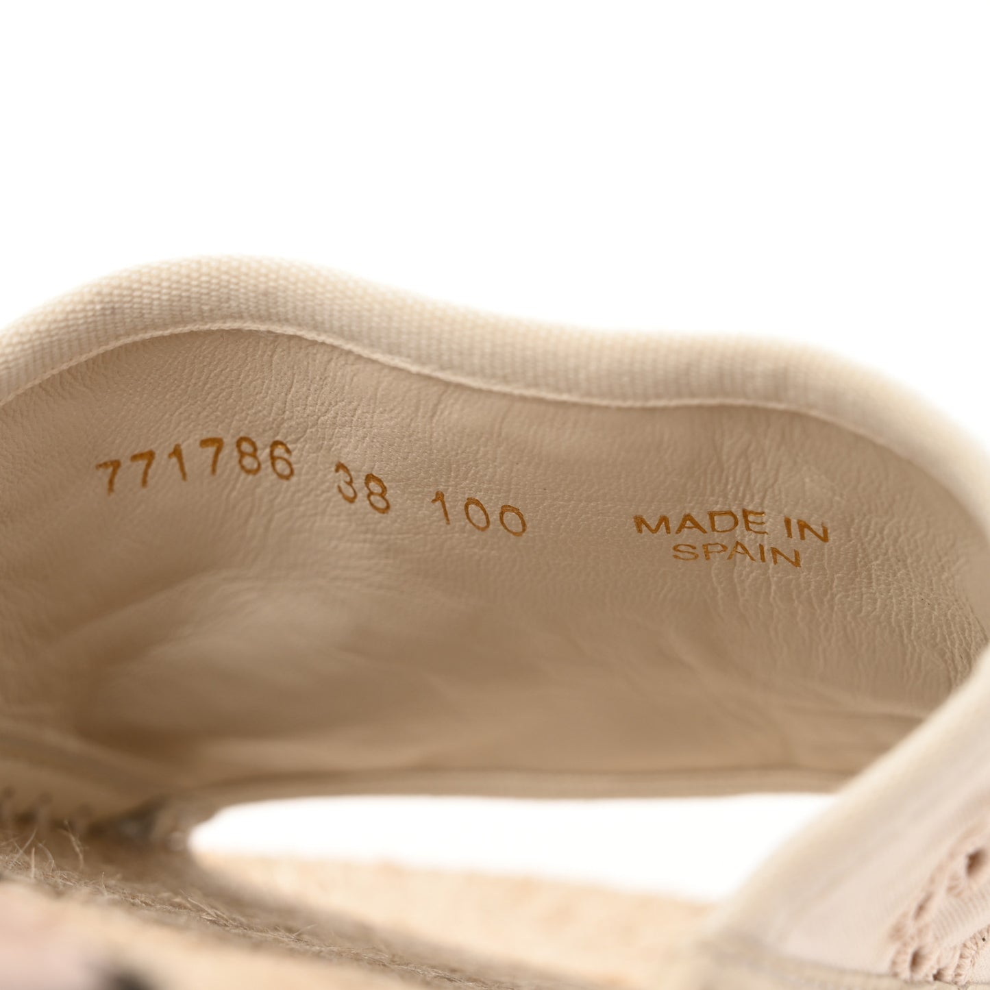 Canvas Interlocking G Damita Espadrille Sandals 38 Natural
