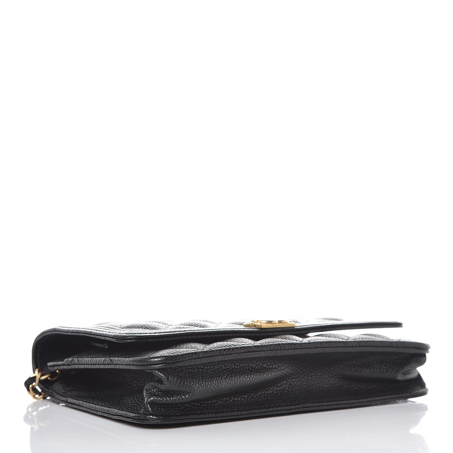 Caviar Quilted Boy Wallet On Chain WOC Black