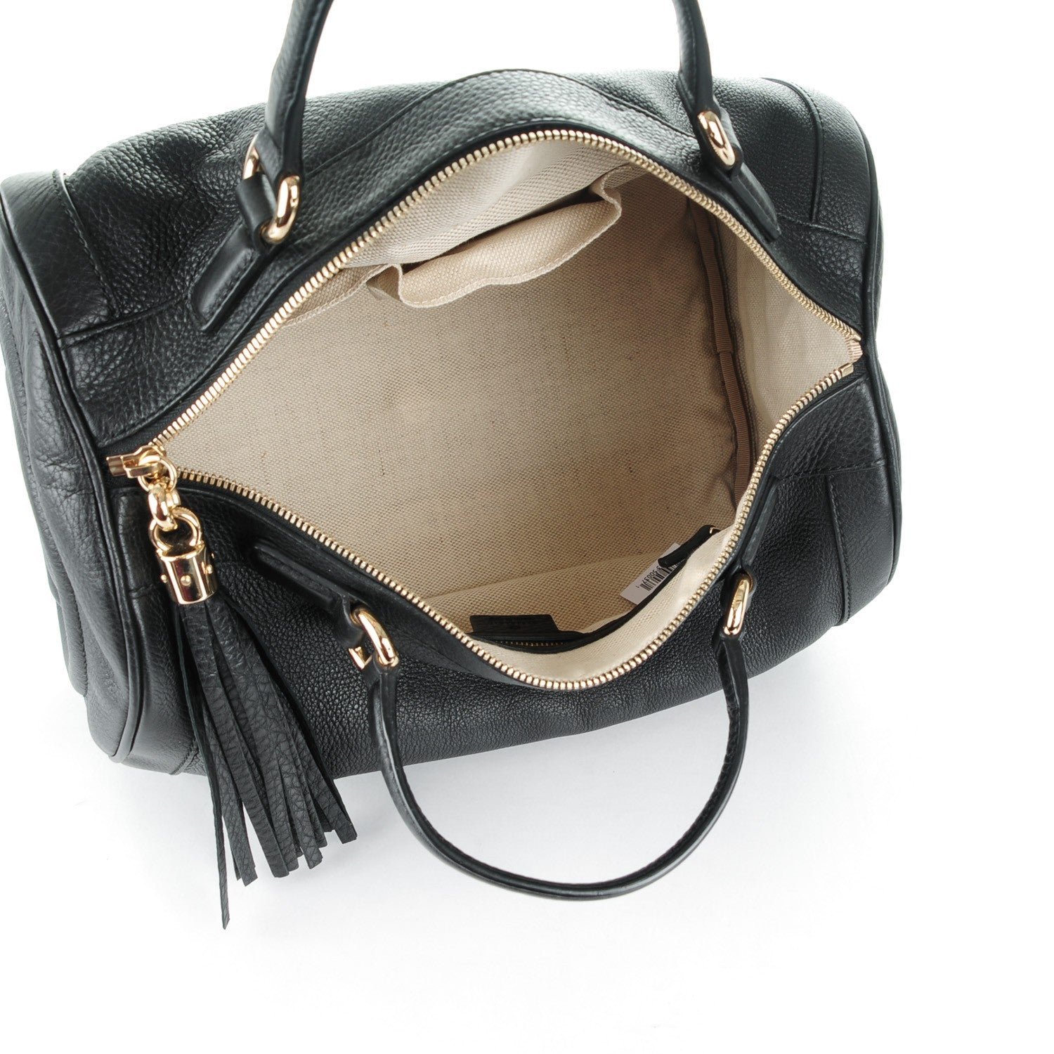 Gucci Pebbled Calfskin Medium Soho Boston Black 5 of 7