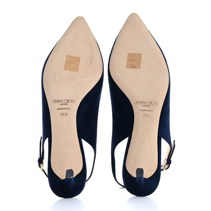 Jimmy Choo Suede Erin 60 Pumps 39.5 Navy 6 of 9