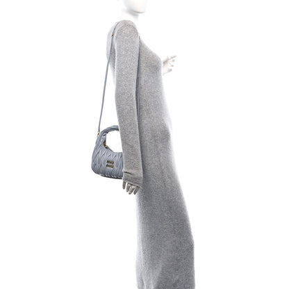 Miu Miu Nappa Matelasse Small Wander Hobo Fiordaliso 3 of 10