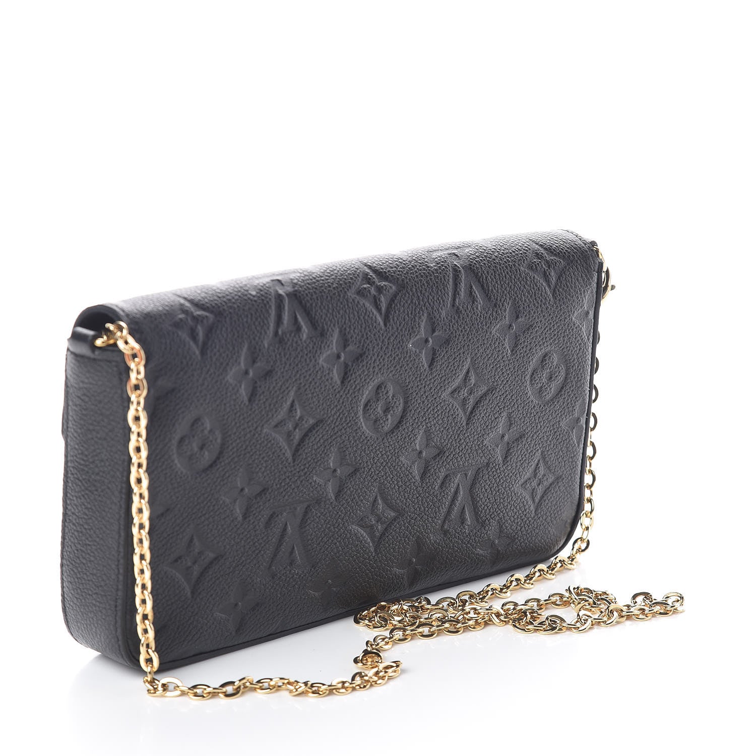 Louis Vuitton Empreinte Pochette Felicie Chain Wallet Black 3 of 10