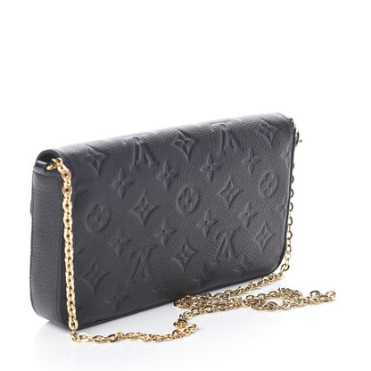 Louis Vuitton Empreinte Pochette Felicie Chain Wallet Black 3 of 10