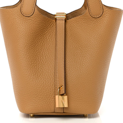 Hermes Taurillon Clemence Picotin Lock 18 PM Biscuit 8 of 11