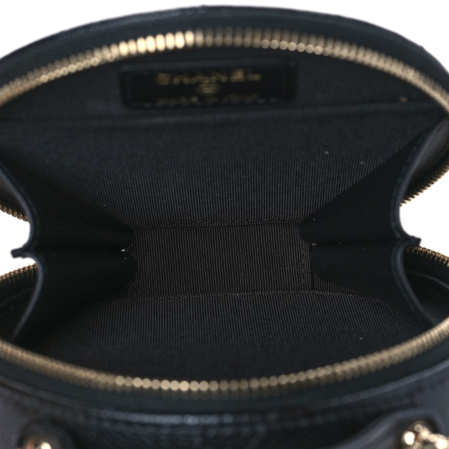 Chanel Caviar Quilted Round Handle With Care Vanity With Chain Black 6 of 13