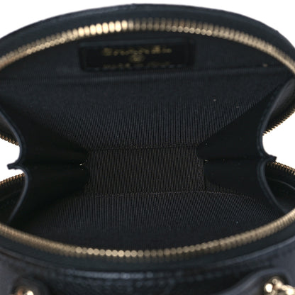 Chanel Caviar Quilted Round Handle With Care Vanity With Chain Black 6 of 13