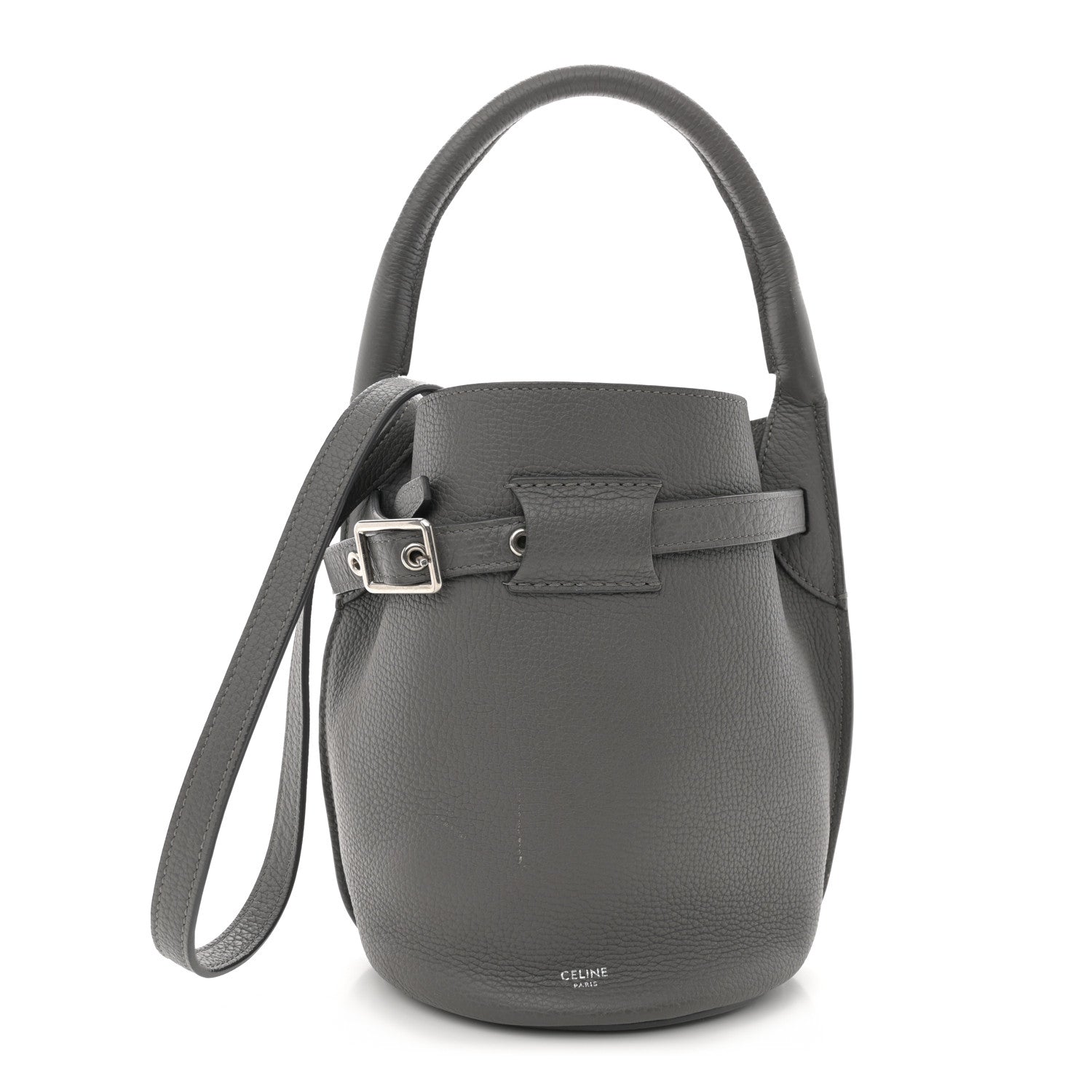 Celine Supple Grained Calfskin Nano Big Bag Bucket Grey 1 of 10