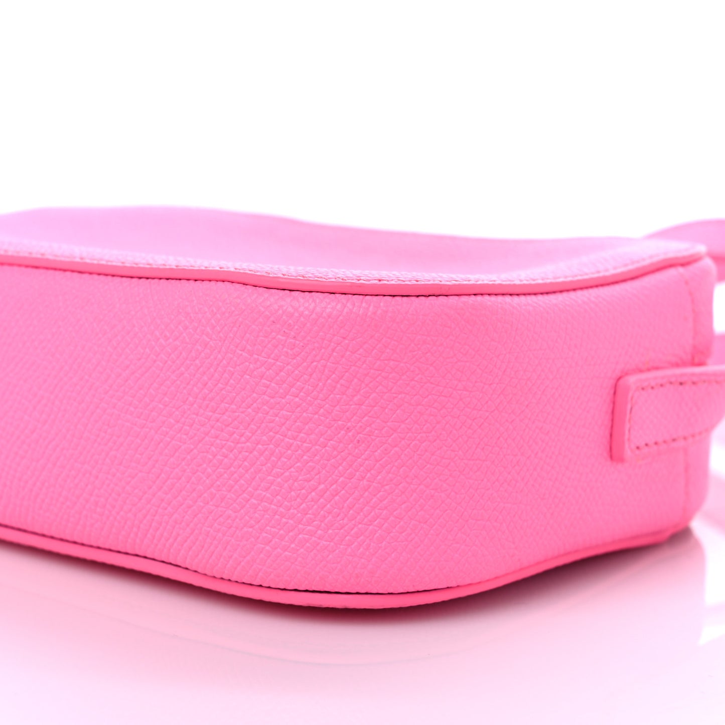Grained Calfskin Logo XS Ville Camera Bag Acid Pink Black
