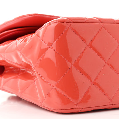 Chanel Patent Quilted Jumbo Double Flap Coral 9 of 11