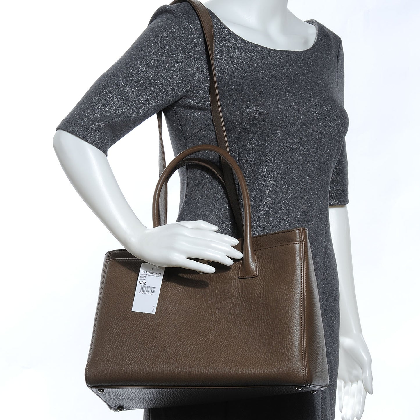Deerskin Cerf Executive Shopper Tote Brown
