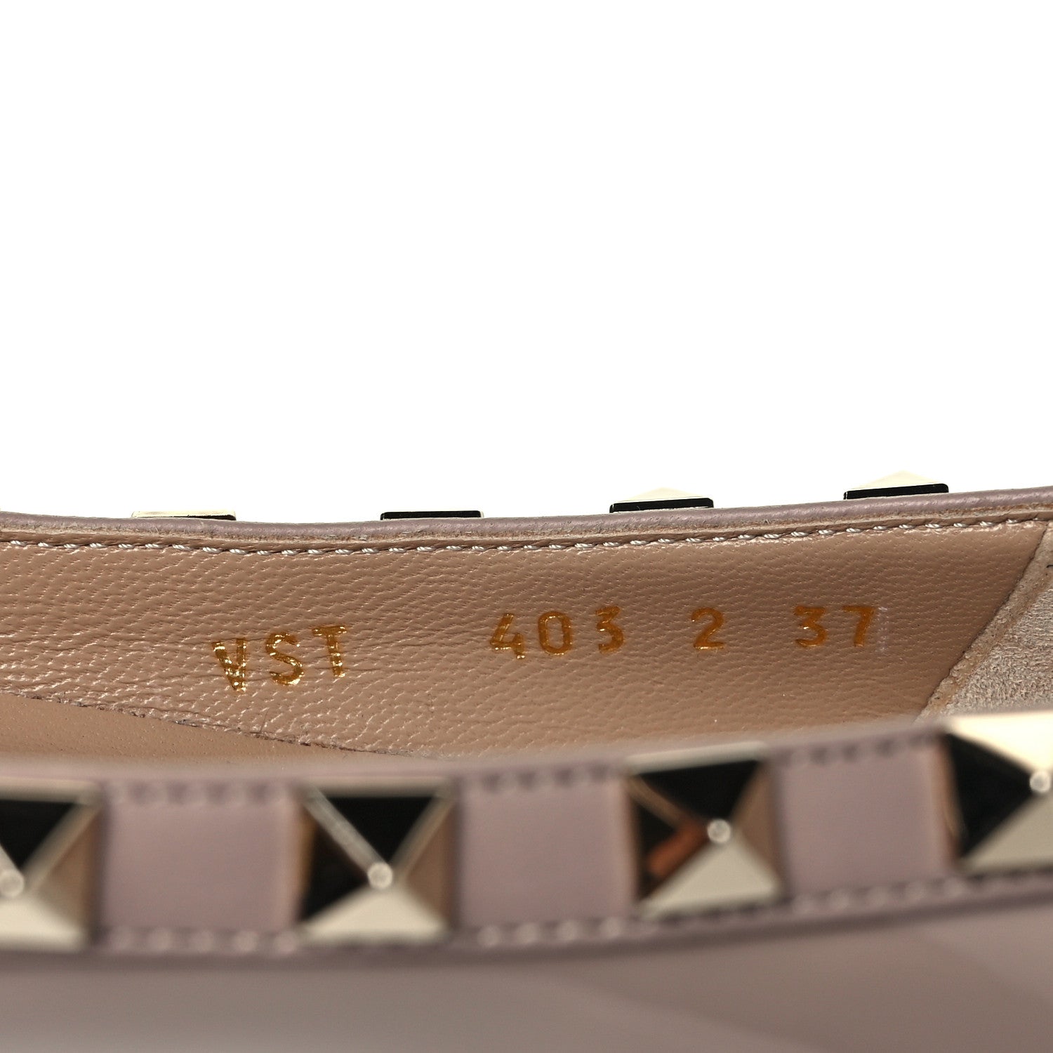 Valentino Garavani Patent Rockstud Ballerina Flats 37 Poudre 8 of 9