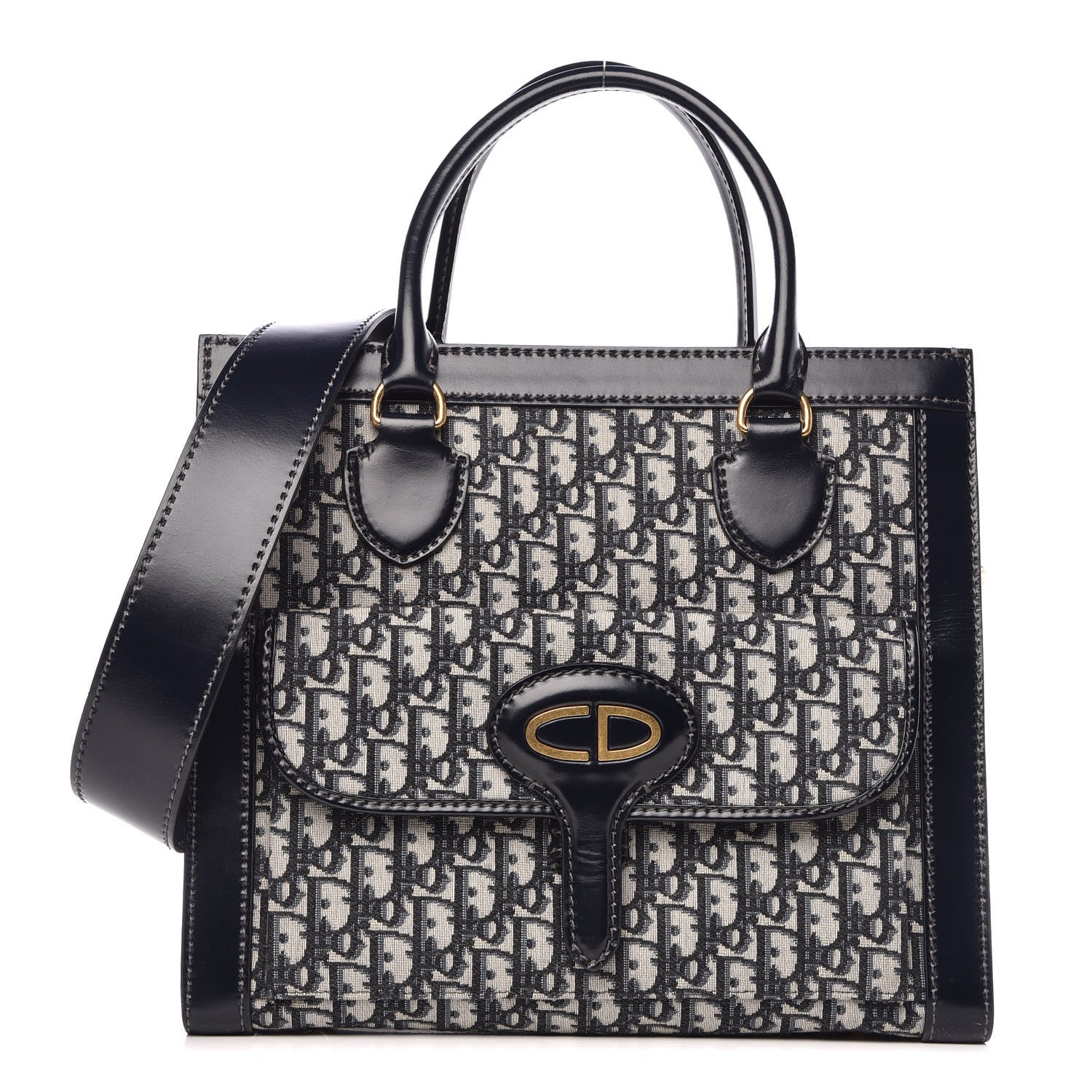 Christian Dior Oblique Tote Bag Blue 1 of 11