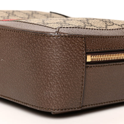 Gucci GG Supreme Monogram Web Small Ophidia Top Handle Shoulder Bag Brown 11 of 12