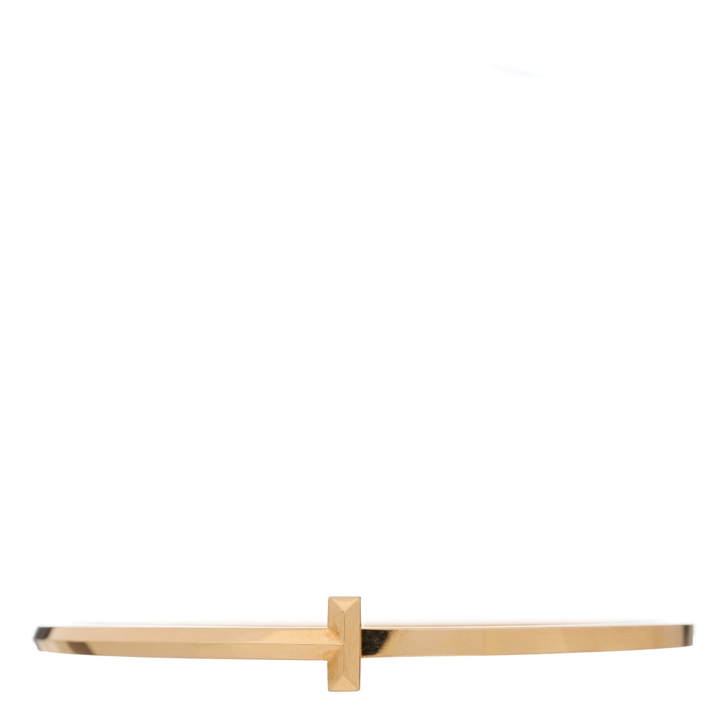 18K Rose Gold Narrow T T1 Hinged Bangle Bracelet