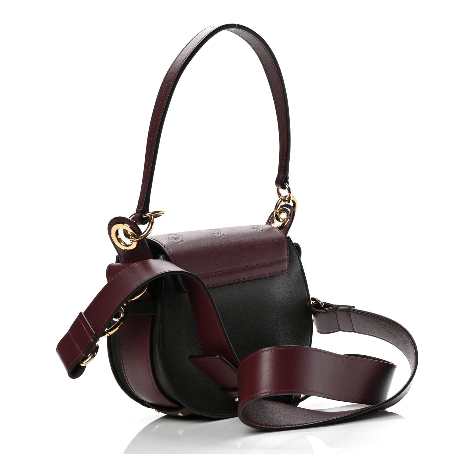 Chloe Calfskin Little Horses Embroidered Baroque Small Tess Bag Deep Forest 2 of 7