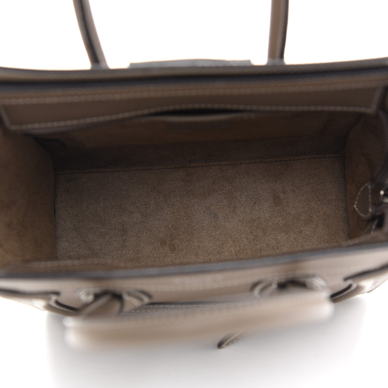 Celine Drummed Calfskin Nano Luggage Souris 5 of 20