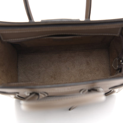 Celine Drummed Calfskin Nano Luggage Souris 5 of 20