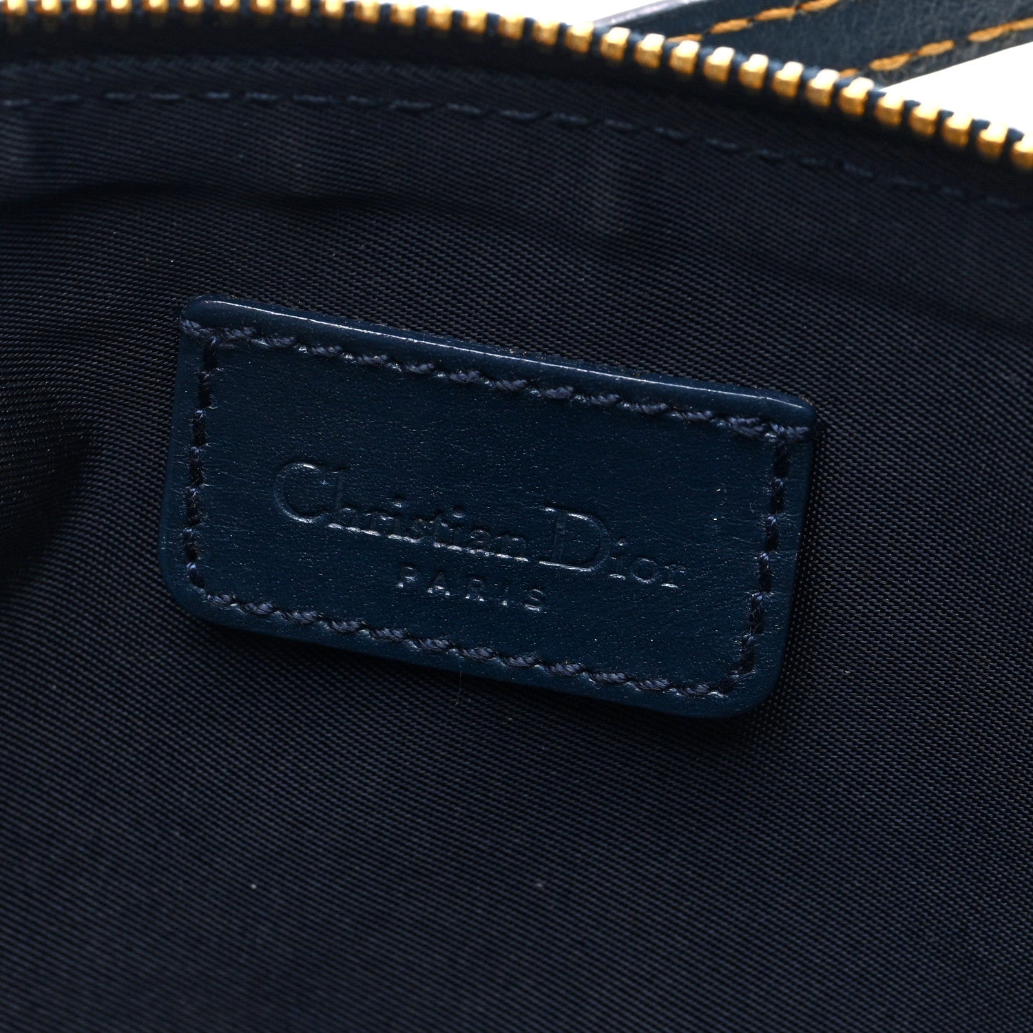 Christian Dior Monogram Mini Saddle Pochette Navy 7 of 11