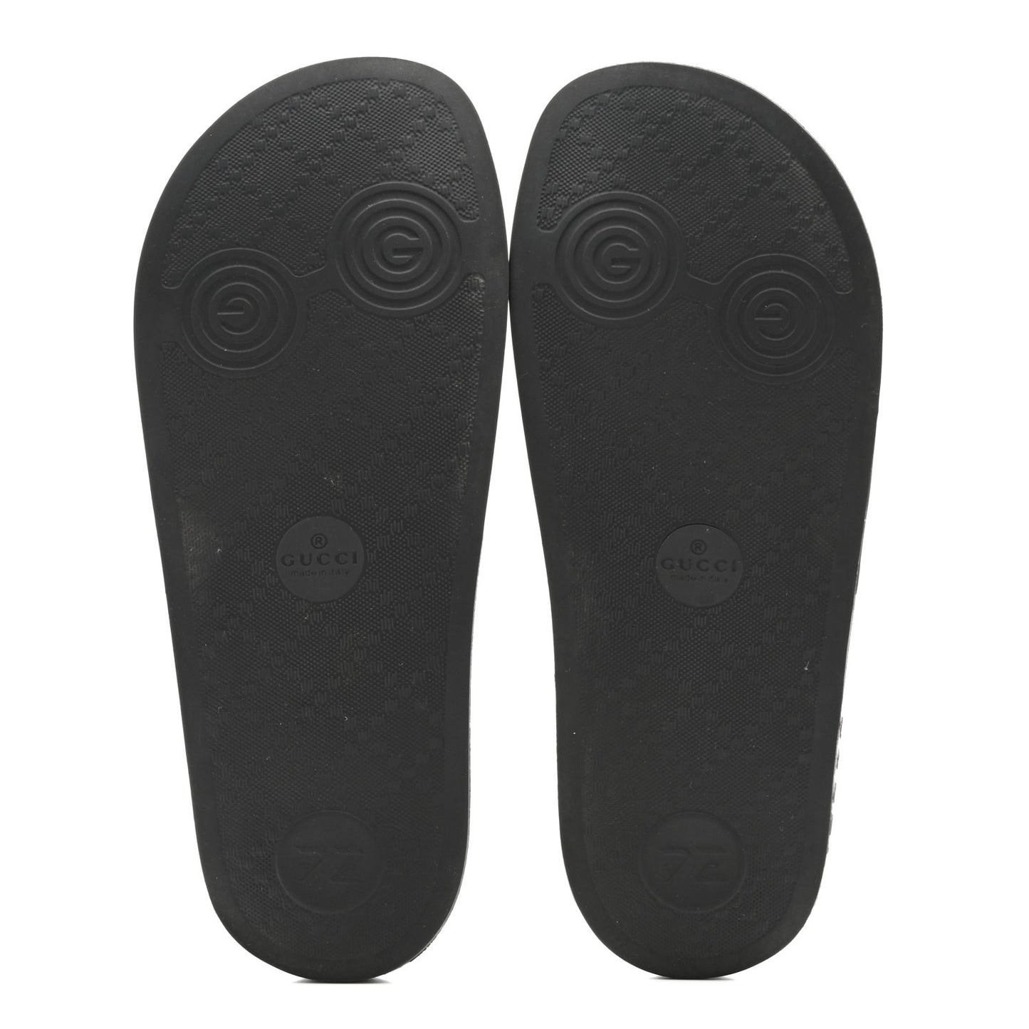 Rubber Womens Logo Slide Sandals 38 Black