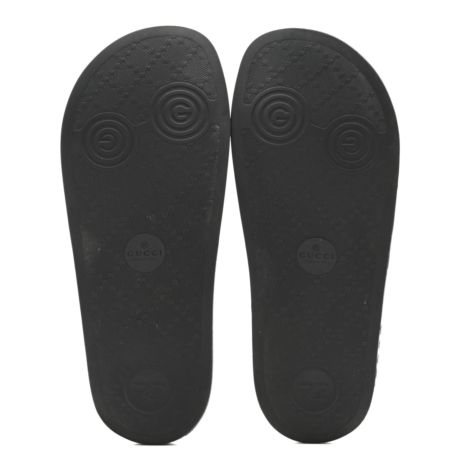 Gucci Rubber Womens Logo Slide Sandals 38 Black 5 of 10
