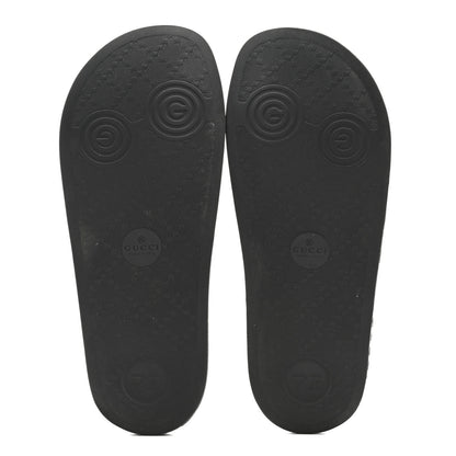 Gucci Rubber Womens Logo Slide Sandals 38 Black 5 of 10