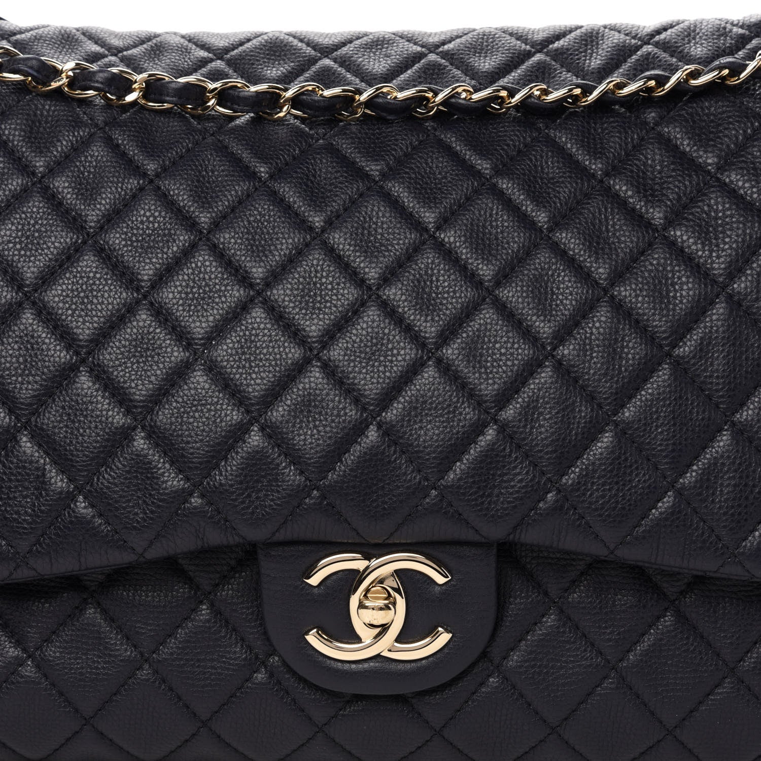 Chanel Calfskin Quilted XXL Travel Flap Bag Navy 10 of 10