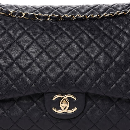 Chanel Calfskin Quilted XXL Travel Flap Bag Navy 10 of 10