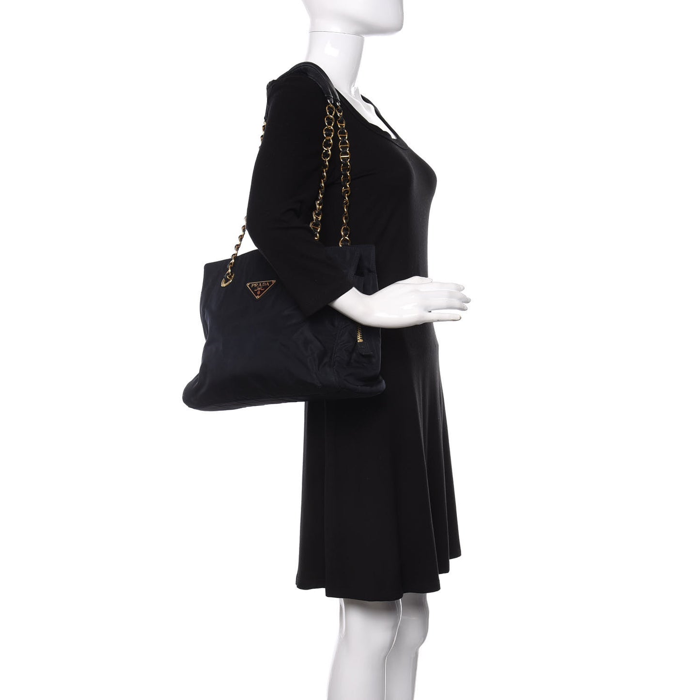 Tessuto Nylon Chain Shoulder Bag Baltico