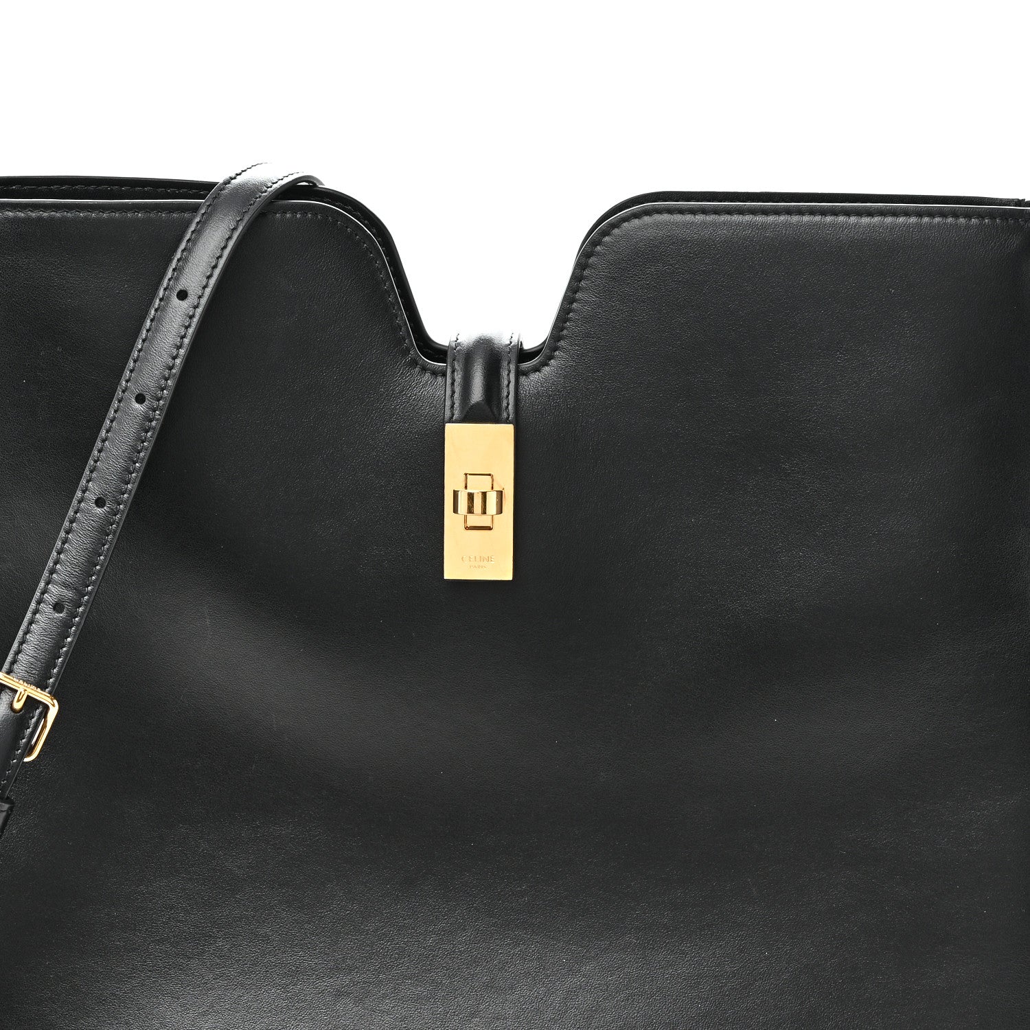 Celine Smooth Calfskin Medium Camille 16 Soft Bag Black 7 of 9