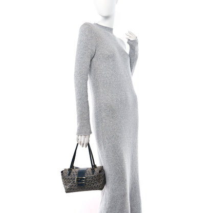 Fendi Zucchino Shoulder Bag Navy 2 of 16