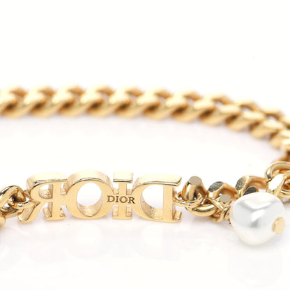 Christian Dior Metal Logo Chain Bracelet Gold 6 of 6