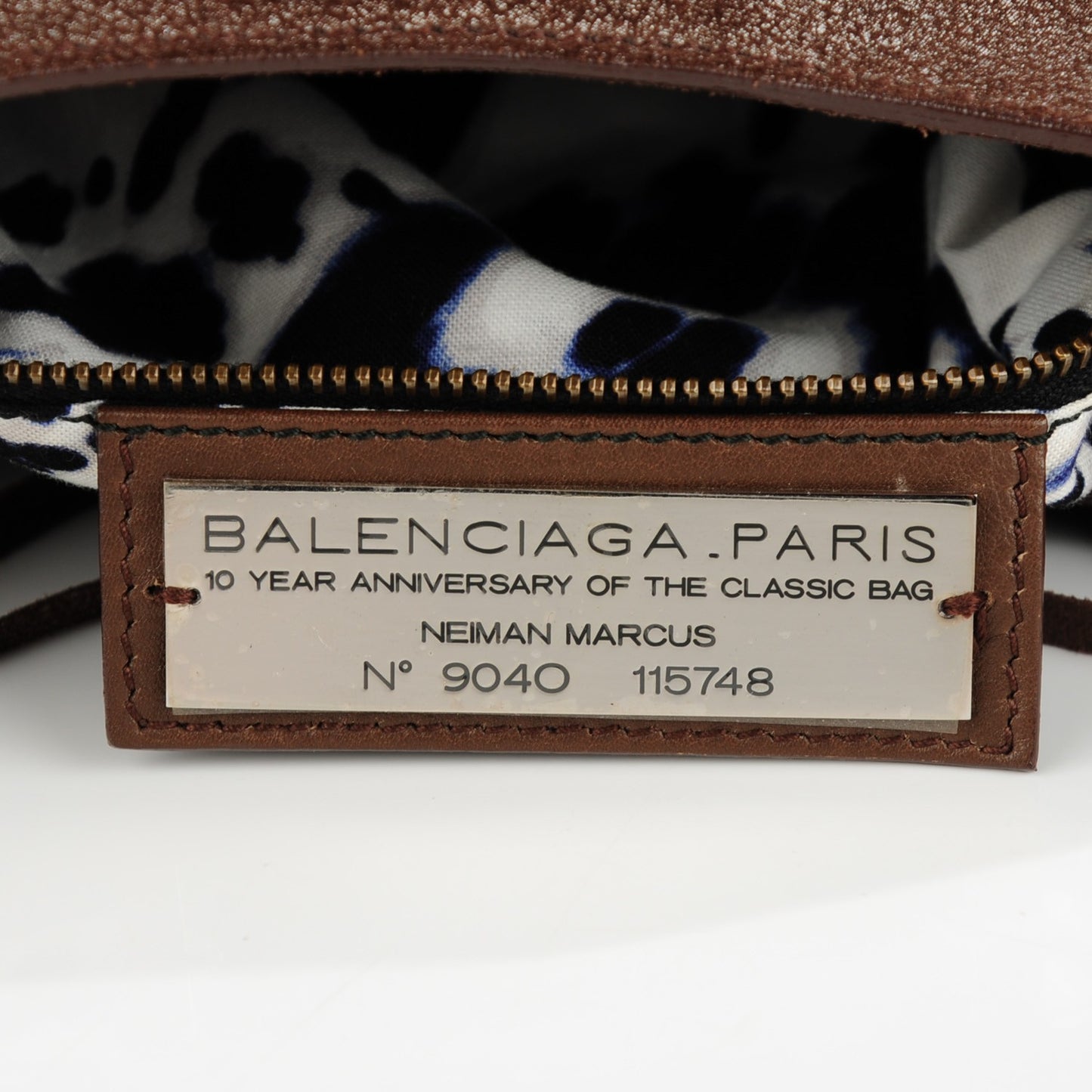Metallic Craquele Calfskin Classic Hardware City Bronze