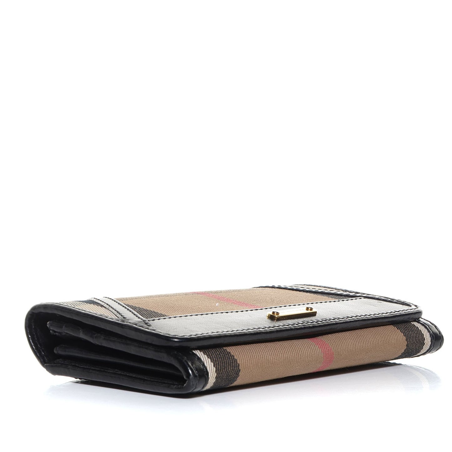 House Check Bridle Calfskin Penrose Continental Wallet Black