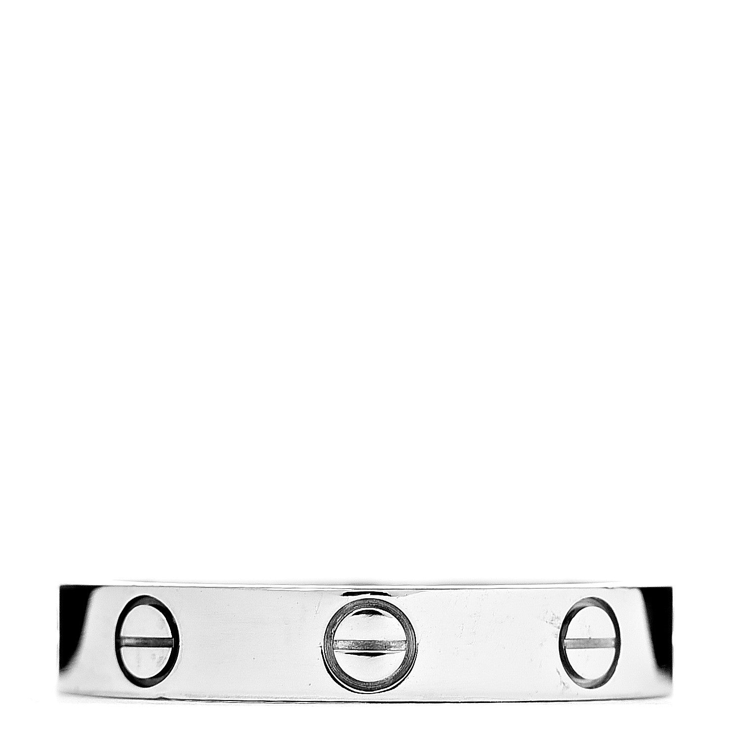 Cartier 18K White Gold 3.5mm LOVE Wedding Band Ring 55 7.25 1 of 3