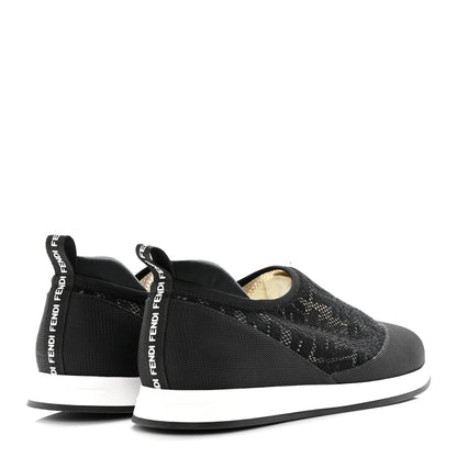 Fendi X SARAH COLEMAN Mesh FF Vertigo Runner Slip On Sneakers 36.5 Black 4 of 13