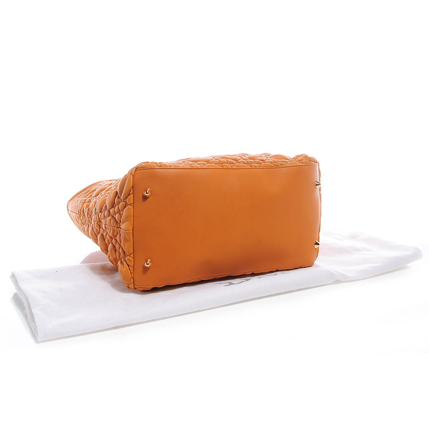 Christian Dior Lambskin Cannage Soft Lady Dior Tote Orange 4 of 7