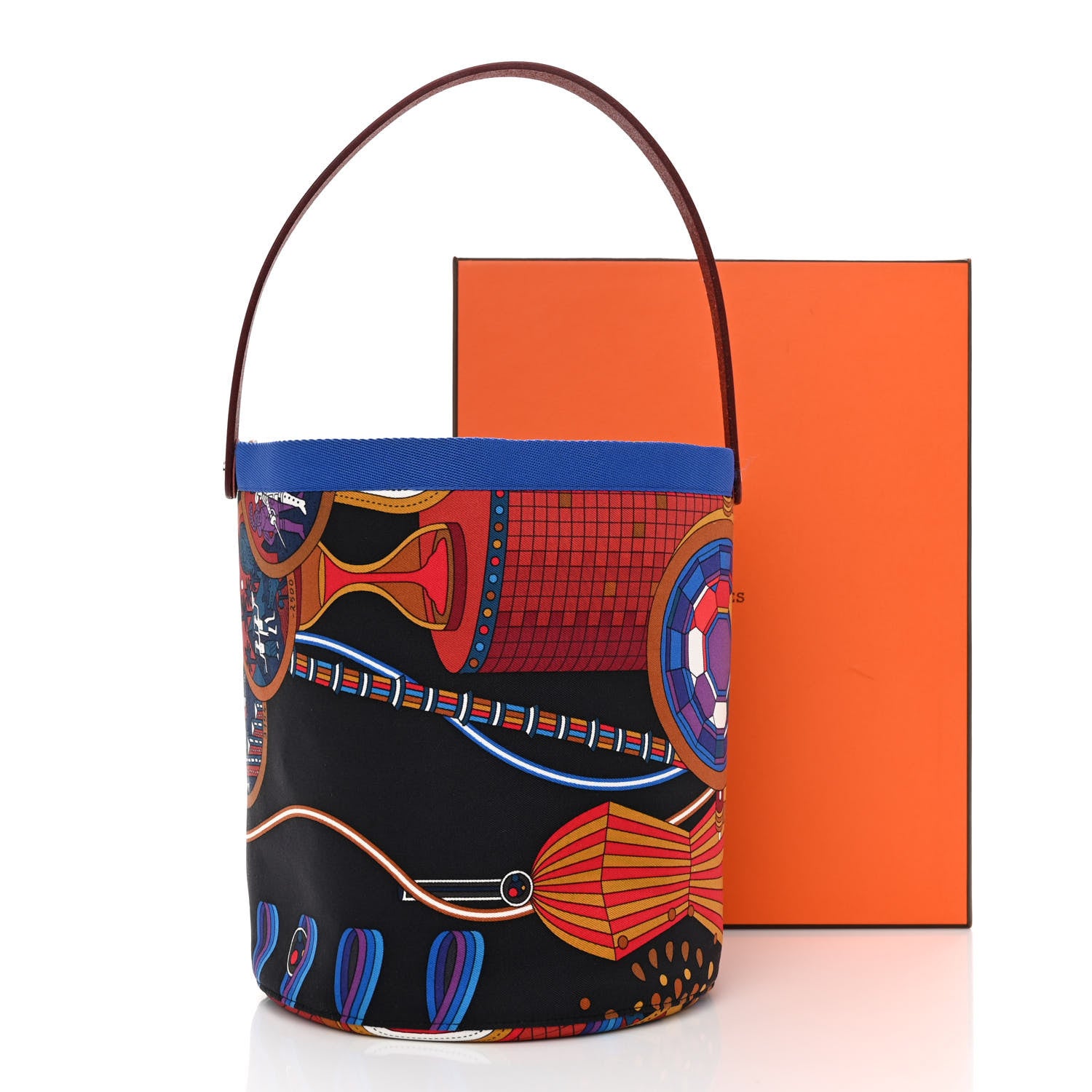 Hermes Canvas Silk Printed Petit H So Small Bucket Bag 12 of 12