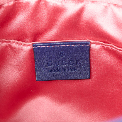 Gucci Velvet Matelasse Small GG Marmont Chain Shoulder Bag Cobalt 6 of 12