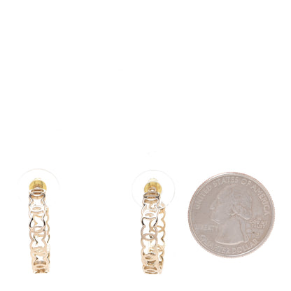 Chanel CC Hoop Earrings Gold 2 of 5