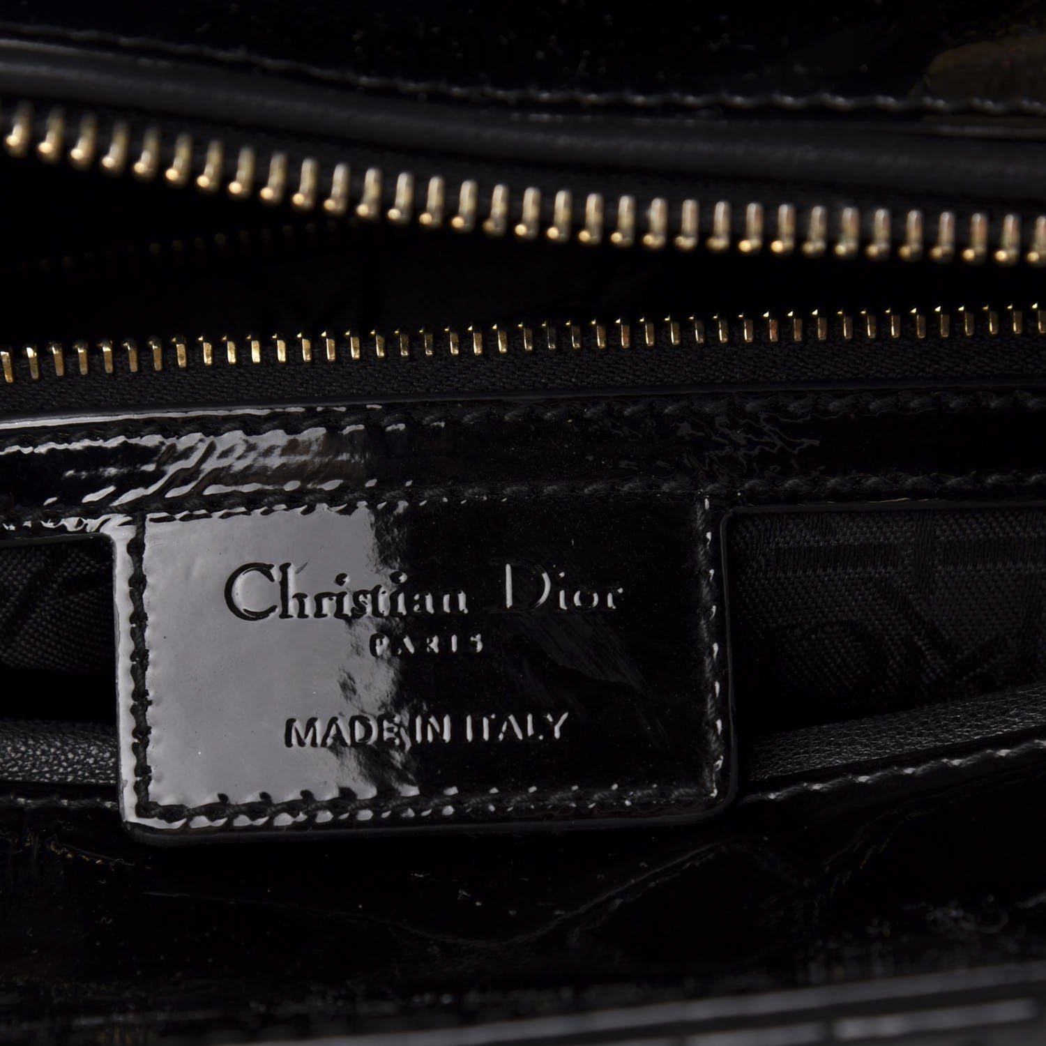 Christian Dior Patent Cannage Large Lady Dior Black 8 of 10