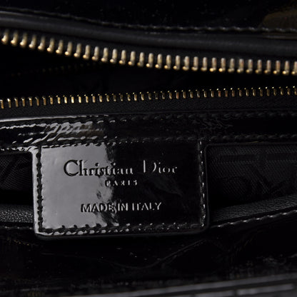 Christian Dior Patent Cannage Large Lady Dior Black 8 of 10