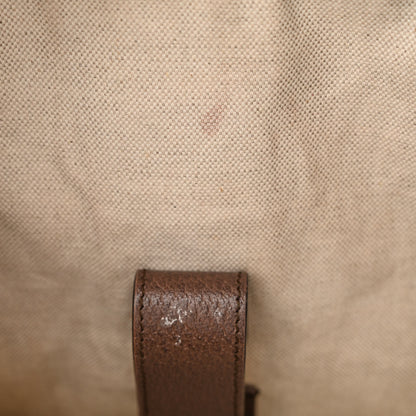 Gucci Soft GG Supreme Monogram Neo Vintage Double Buckle Backpack Beige New Acero Crop 8 of 13
