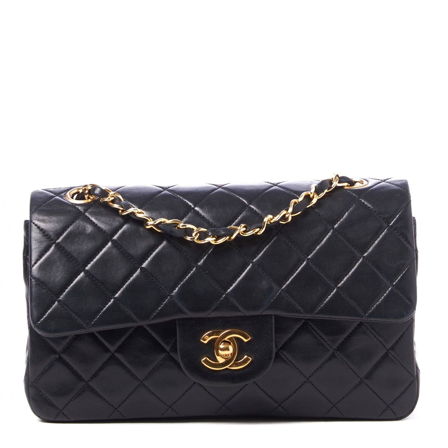 Chanel Lambskin Quilted Small Double Flap Black 1 of 9