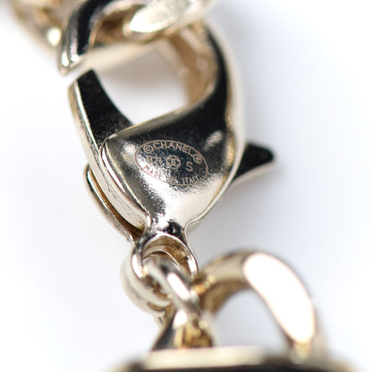 Chanel Metal Lambskin CC Chain Necklace Gold Black 5 of 5