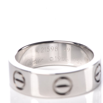 Cartier 18K White Gold 5.5mm LOVE Ring 49 4.75 4 of 4