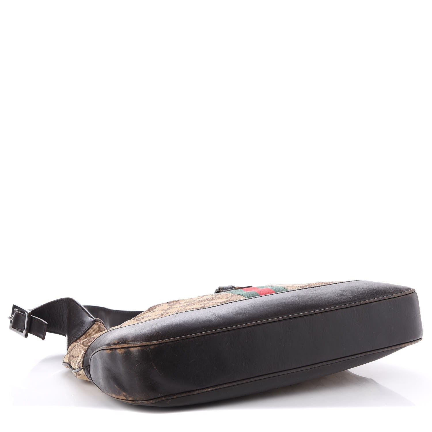 Gucci Monogram Web Jackie O Hobo Dark Brown 4 of 11