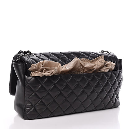 Chanel Lambskin Quilted Jumbo Coco Rain Flap Black 5 of 15
