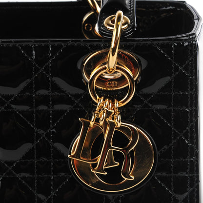 Christian Dior Patent Cannage Medium Lady Dior Black 9 of 9